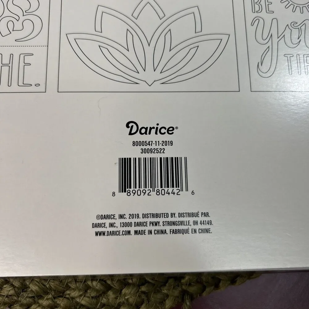 Darice Inspirational Mantras Adhesive Back Stencils 6 Large Sheets 11x17” NEW
